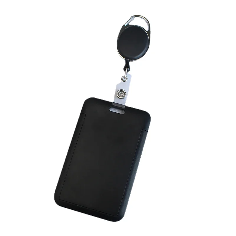 Portatarjetas negro, azul y blanco, carrete de insignia para enfermera, funda de licencia de trabajo, etiqueta de identificación de nombre, funda de tarjeta de trabajo