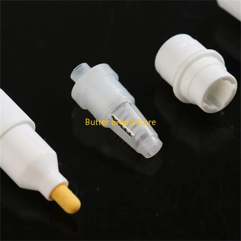 W89C 2 Pcs Refillable Painting Pen Fillable Paint Marker 5mm Round Head Empty Markers