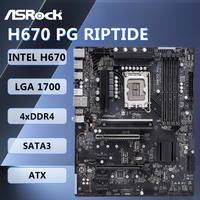 ASRock H670 PG Riptide Motherboard ATX Intel H670 Chipset LGA1700 DDR4 128GB SATA3 HDMI DP M.2 PS/2 for 12/13/14th Intel Core
