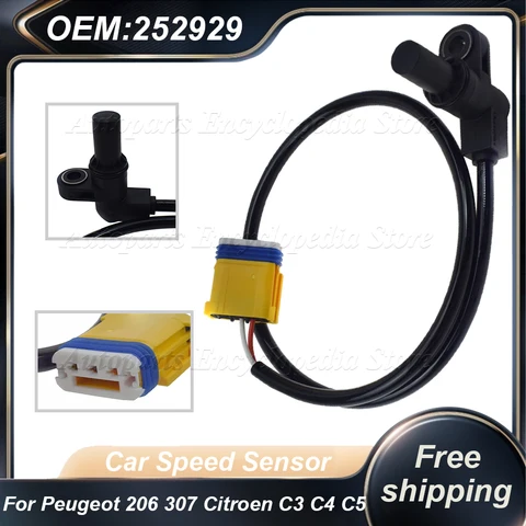 252928 Для Peugeot 206 307 Citroen C3 C4 C5 252929 7700100008 Датчик скорости трансмиссии Входной выход Датчик скорости трансмиссии