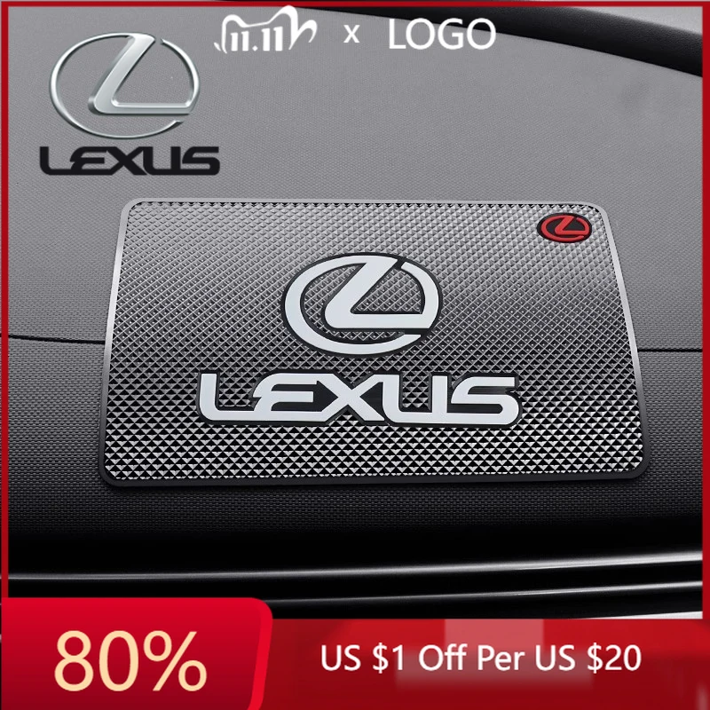 

2026 Hot Interior Stickers Car Dashboard Silicone Non Slip Mat Phone Holder Anti-skid Pads For Lexus GS IS LS500h ES260 ES300h R