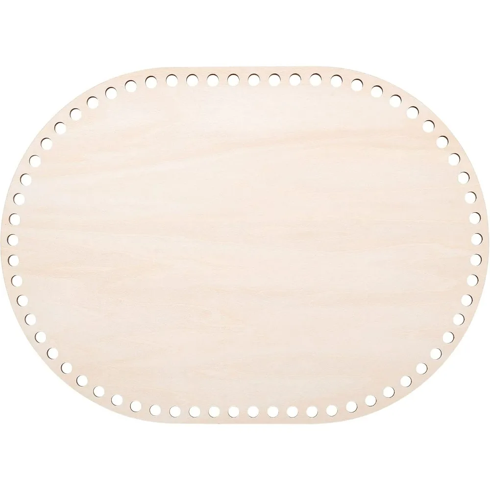 

1pc Wooden Bag Bottom Oval Natural Wood Base Shaper 13.7x9.8"/35x25cm Crochet Basket Base for DIY Knitting Crochet Yarn Storage