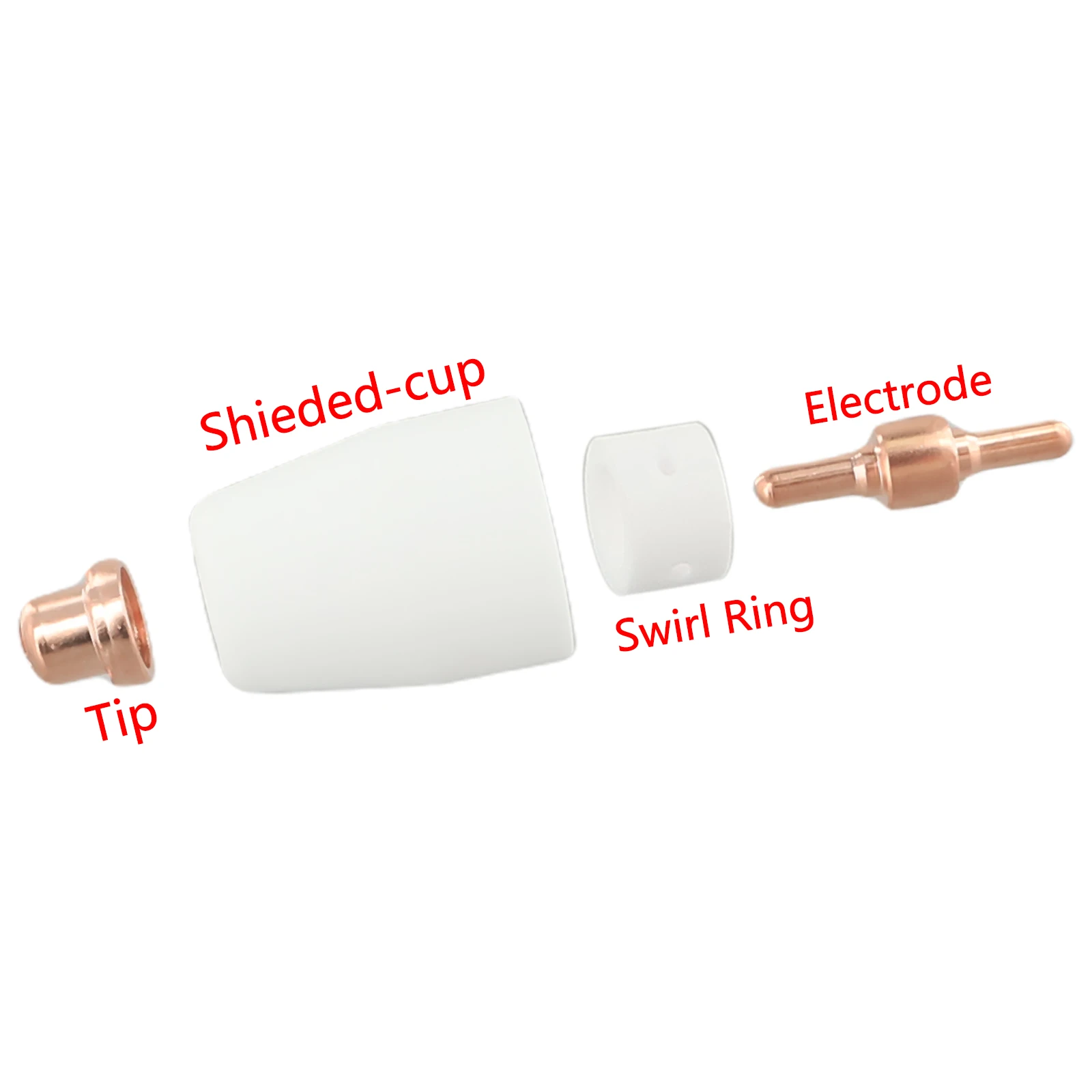 PT31 CT312 CUT4050 Plasma Cutter Cutting Torch Consumables 20pcs Tips Nozzles for Rilon Riland Jasic Mitech etc