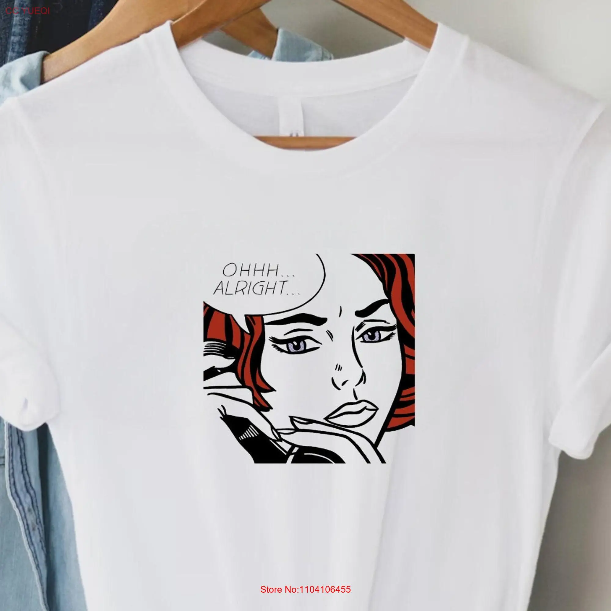 Roy Lichtenstein T Shirt Pop Art Unique long or short sleeves