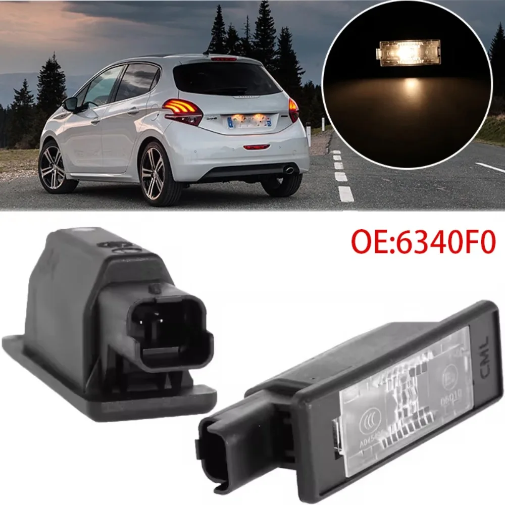 Luces Traseras para Matrícula para Peugeot 208 2008 308 3008 Mk2 508 5008 Mk2 Citroen DS3 C3 MK3 DS5 6340F0