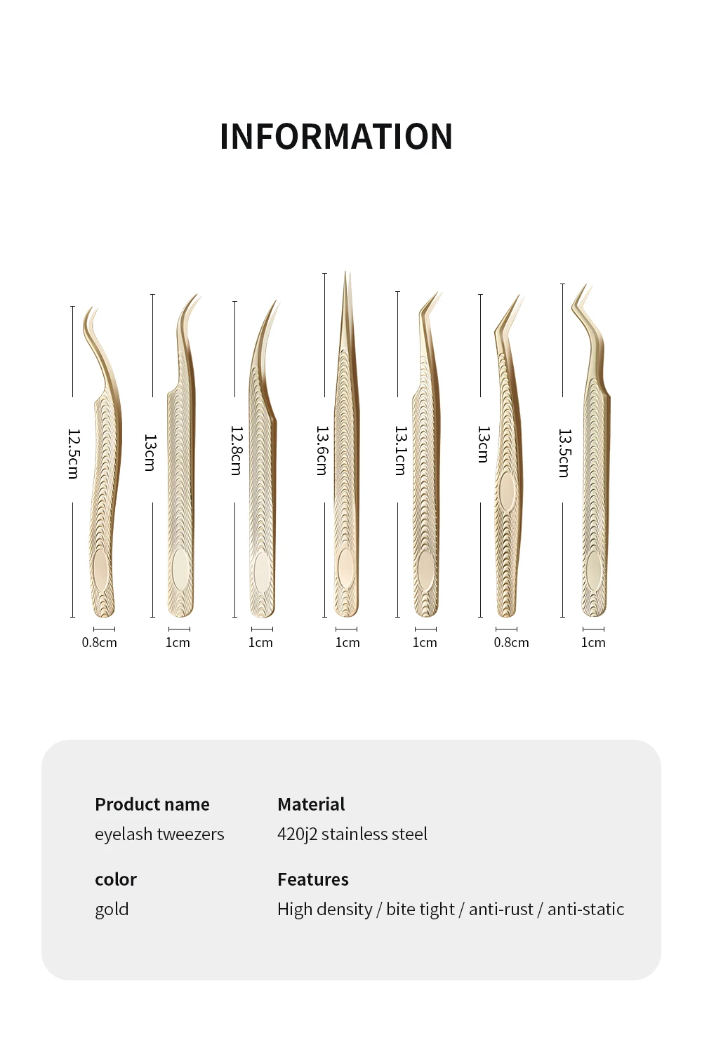 GLAMLASH Wimpernverlängerung, rutschfeste Pinzette aus Edelstahl für klassische Wimpern, Augenbrauen, einfacher Fächer, russische Volumenwimpern – Detail 10