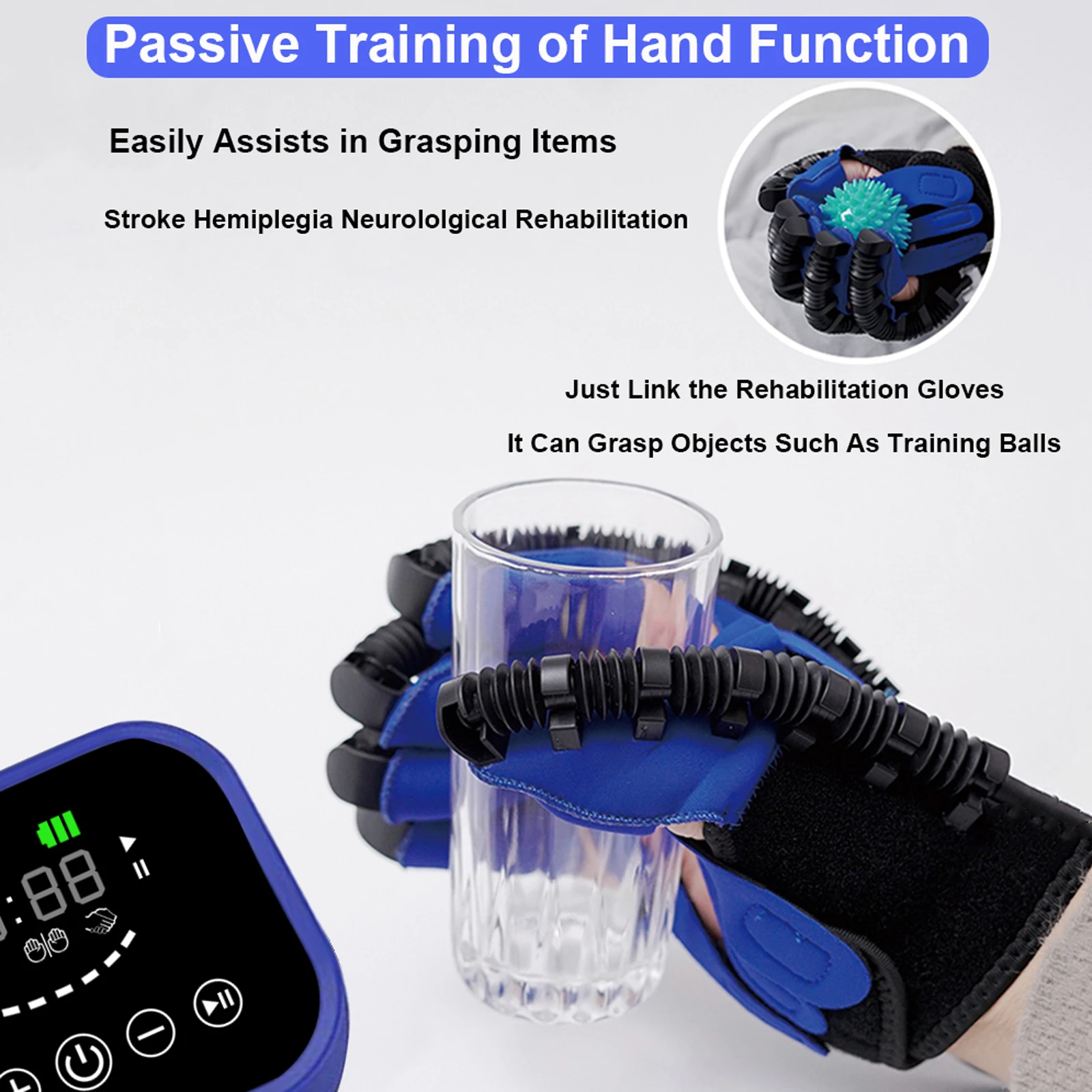 Intelligent Rehabilitation Robot Gloves Hand Stroke Hemiplegia Cerebral Infarction Hand Function Training Finger Exerciser Glove