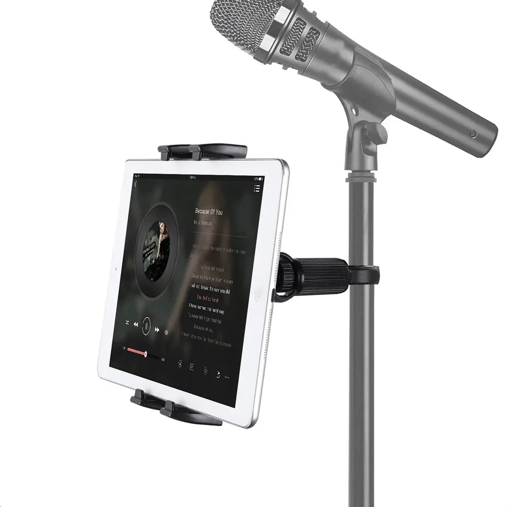 

Tablet Stand Microphone Motorcycle Bike Adjustable Angles Bracket Holder 5-12.9" for Pro Mini phone 15 Mount