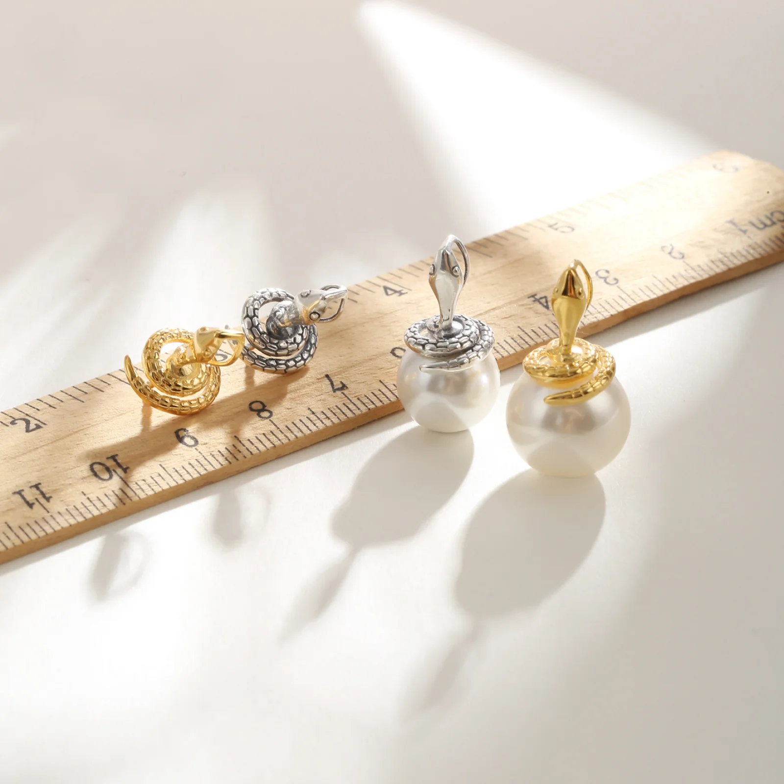 925 Sterling Silver Serpentine Type Pendant Blank Cap Fit 10-15mm Half Drilling Pearl DIY Necklace Jewelry Making Accessories