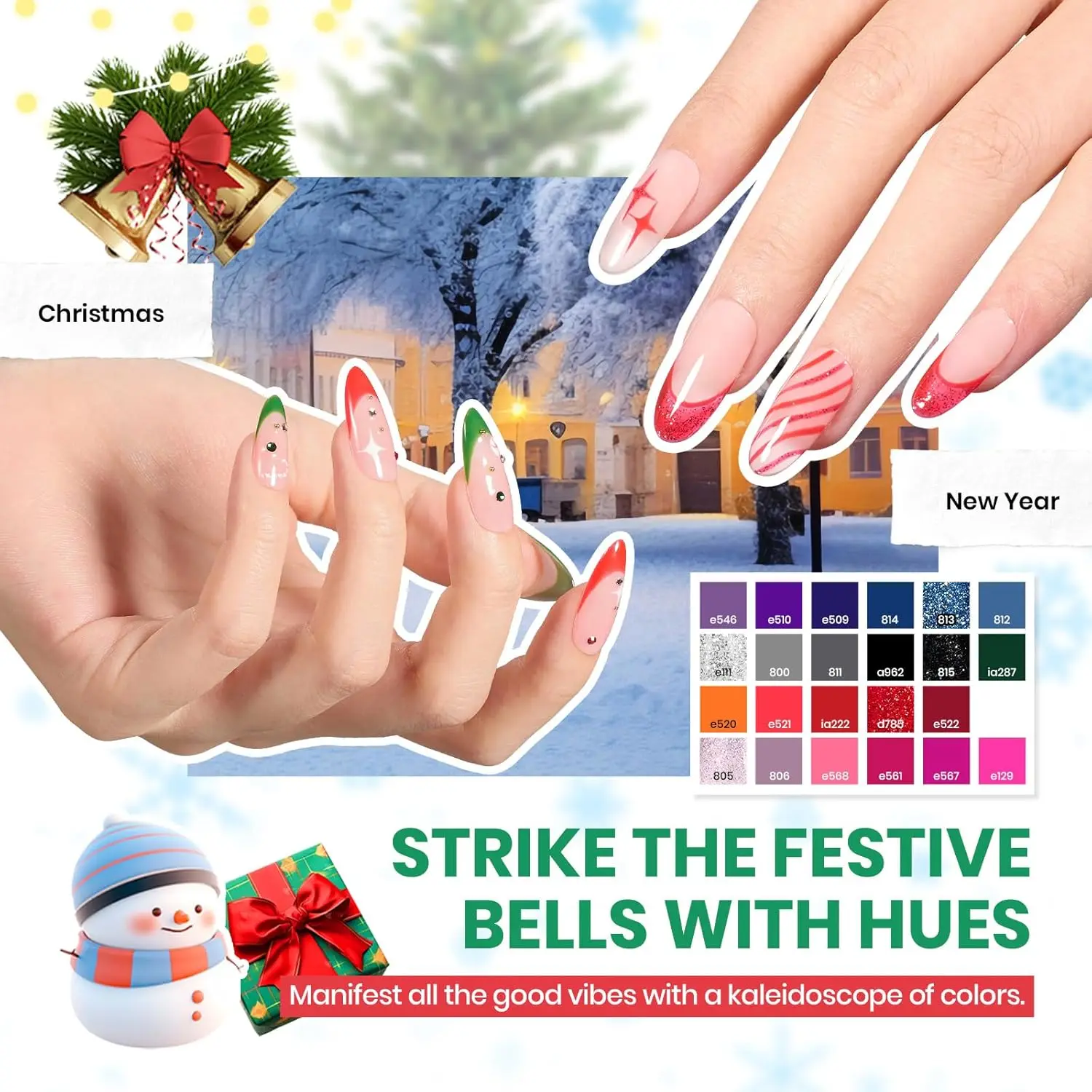 ชุดทำเล็บเจลฤดูหนาว 70 ชิ้น 60 สี พร้อมเบสโค้ทและท็อปโค้ท สำหรับผู้เริ่มต้น ทำเองที่บ้าน หรือเป็นของขวัญคริสต์มาส