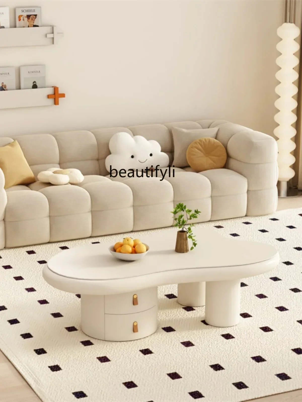 

LHY26 ss французский кремовый стиль каменная тарелка облако журнальный столик ящик нерегулярный бытовой чайный столик для гостиной мебель для гостиной