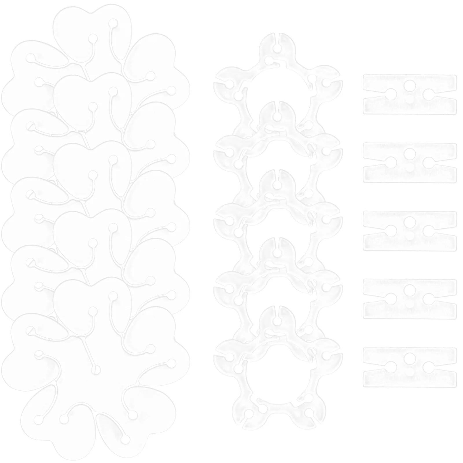 

150Pcs Balloon Clips Multifunction Plastic Reusable Flower Shape Clips for Wedding Birthday Party Balloon Arch Accessories