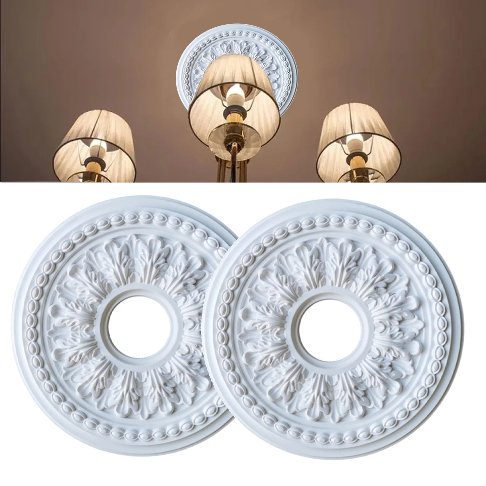 1Pcs 26cm/35cmceiling Light Base PU Round Light Fixture Cover Decorative Lamp Panel Home Improvement Accessories Supplies