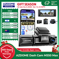 AZDOME M550 Max Dash Cam 4K+1K+2.5K Built-in GPS WiFi 150FOV Car Camera 24H Parking Monitor Night Vision Dash Cam For Cars