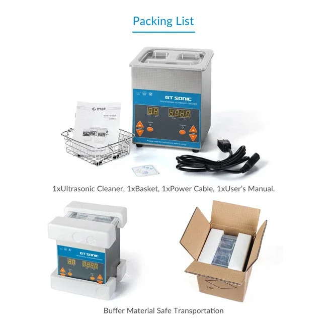 VGT-1613QTD 1.3l Heated Soak Tank Commercial Use Digital Ultrasonic  Cleaner Washing Machine