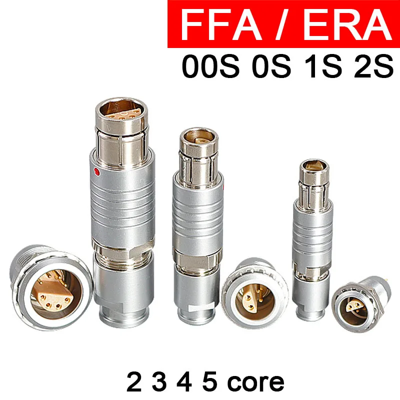 OUDU Oudu S Series Aviation Plug Socket FFA ERA 00S 0S 1S 2S Connector 2P 3P 4P 5P 2 core 3pin 4-Pin 1S-3 core 12mm