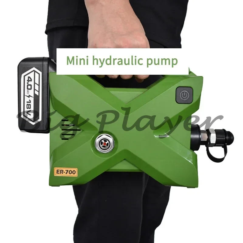 Mini Electric Battery Hydraulic Pump 70Mpa High Pressure Oil Pump Station Remote Switch Control Outdoor High-Altitude Work