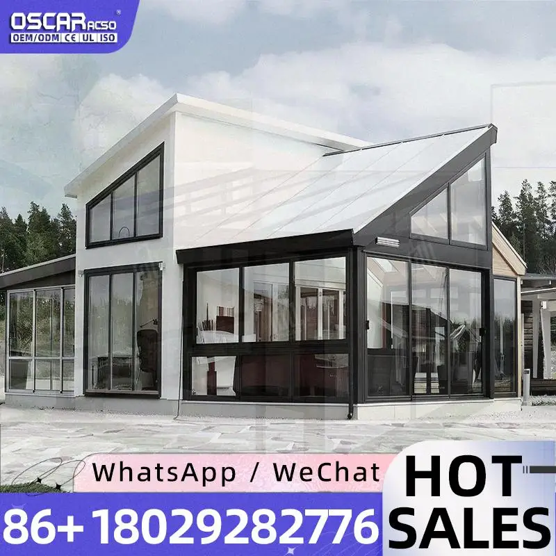 Prefabricated Aluminum Profile Sunroom Free Standing Geo Glass Greenhouse Igloo Dome Tent for Backyard Patio Garden sunroom