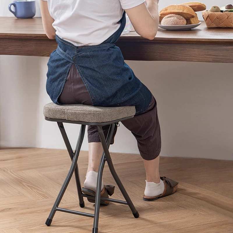 Comfortable Padded Folding Chair,Portable Office Seat, Lightweight Piano Bench,Multi-Purpose Stool,Ergonomic Adjustable Height