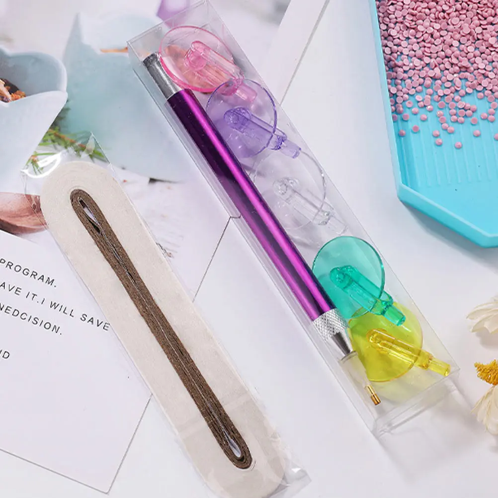 

Diamond Art Wheel Set Double Sided Tape Point Roller Glue Wheels Embroidery Tool Plastic Pressing Tool Clean Workspace Improve