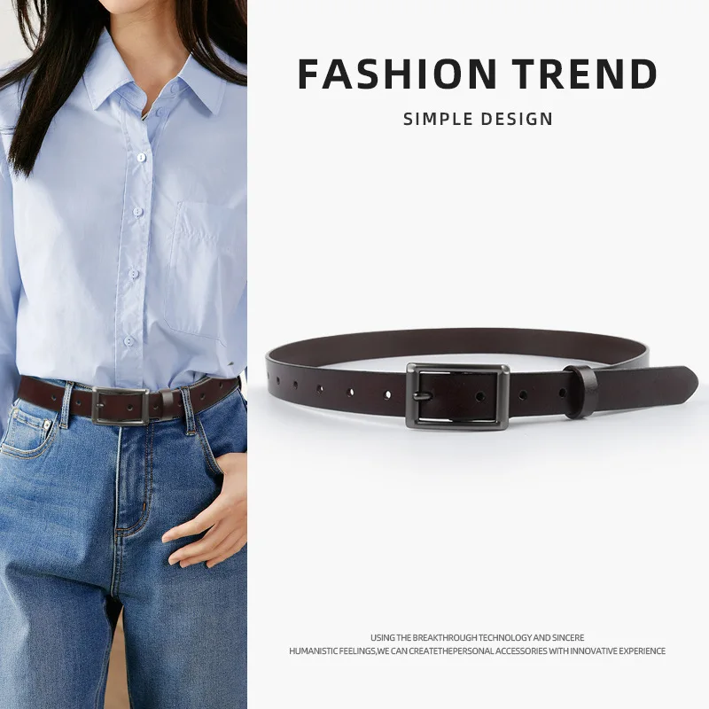 

Real Cow Leather Women Waist Belt Solid Color Casual Jeans Belts Correas Para Mujer Cowskin Office Ladies Ceinture Cinturones