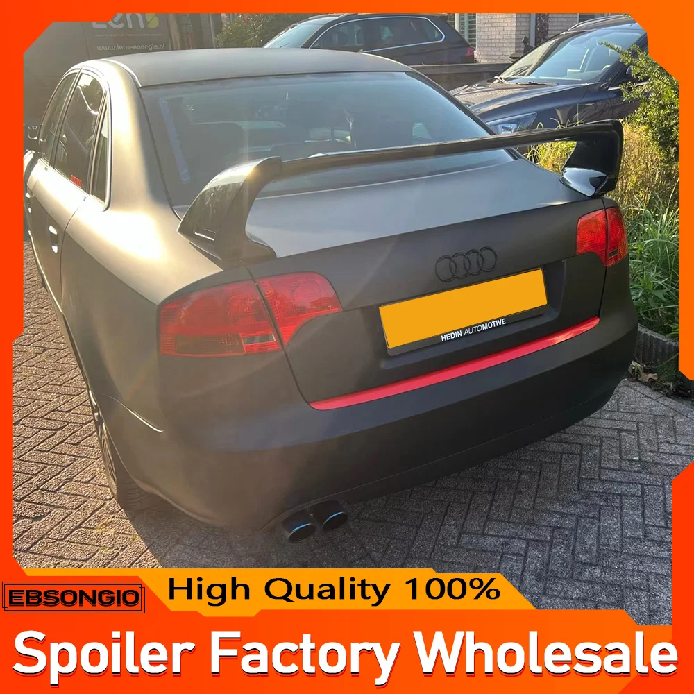 New Design For 2002-2008 Audi A4 S4 RS4 B6 B7 Sedan FD2 Boot Spoiler High Quality ABS Gloss Black White Rear Trunk Spoiler