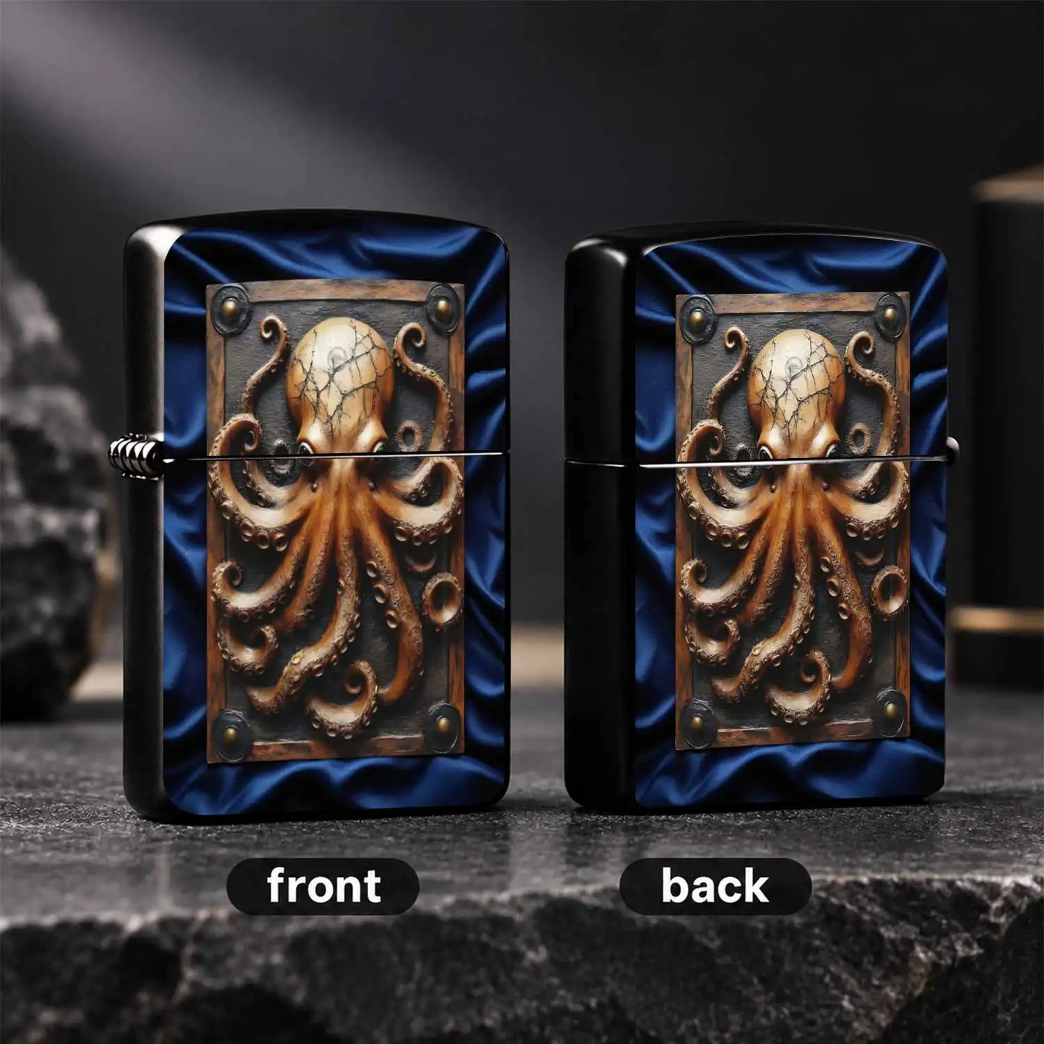 Vintage Octopus Embossed Lighter Deep Sea Inspired Art Design Portable Igniter Retro Exquisite Texture Daily Use Accessory Ideal For All Scenarios Creative Stylish Practical Item For Personal Use Gifting A Humorous And Interesting Lighter