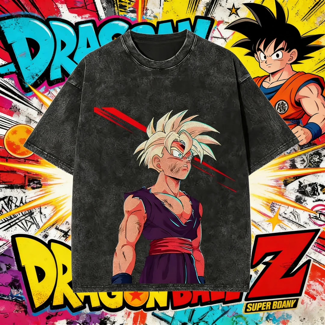 2026 Summer Hot Sale Dragon Ball  Gohan Family Matching T-Shirts Anime Parent-Child Outfits High-quality Trendy Streetwear Tees