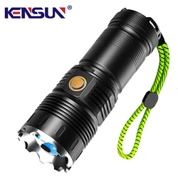 High Power LED Flashlight USB Rechargeable Strong Light Tactical Torch Zoom Lantern Long Range Spotlight Lamp Camping Outdoor