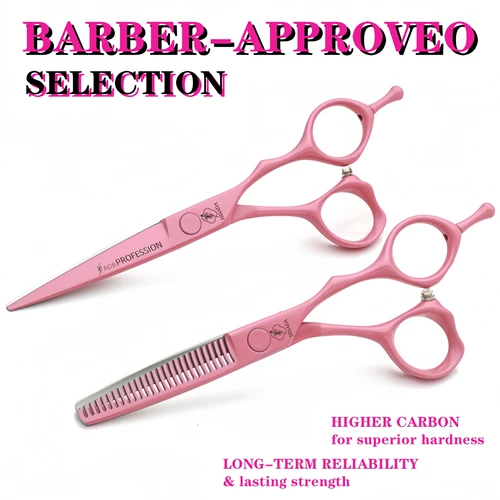 Imagen 2 del producto Tijeras de peluquería HISADA, tijeras rosas de 6 pulgadas, tijeras para adelgazar el cabello, Material VG10, herramienta de tijeras afiladas y resistentes al desgaste