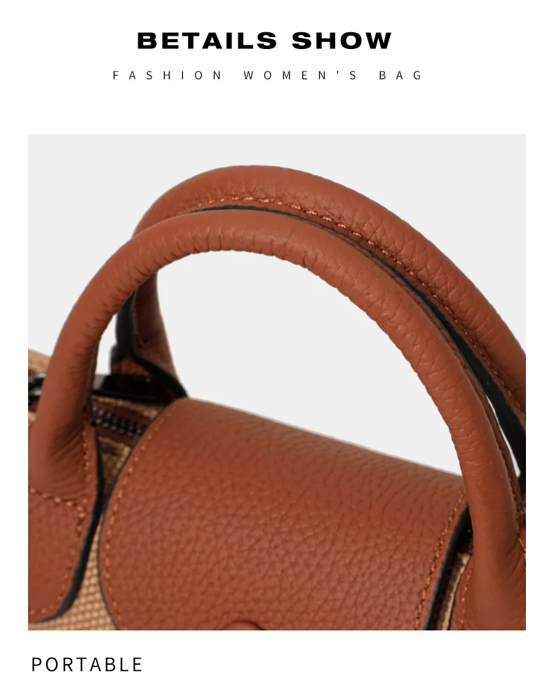 Aidani Canvas Plaid Dumpling Bag für Damen, neuer Stil, luxuriöses Gefühl, großes Fassungsvermögen, Handtasche, Schulter- und Umhängetasche – Detail 12