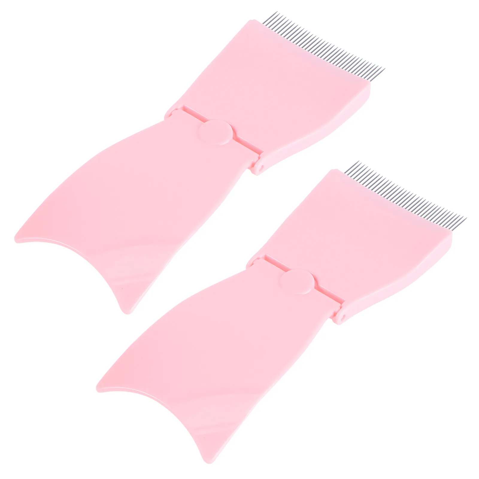 2Pcs Foldable Steel Needle Eyebrow Comb Compact Brow Brush and Comb for Women Salon Home Use Super Smooth Comfortable Skin