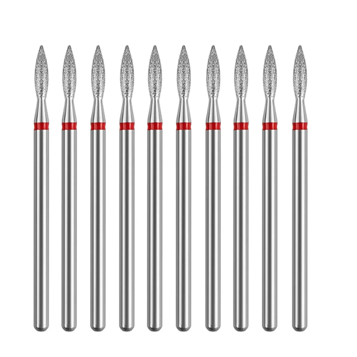 10PCS Diamond Nail Drill Bit Set Electric Milling Cutters For Manicure Rotary Burr Cuticle Clean Manicure Drill Accessories