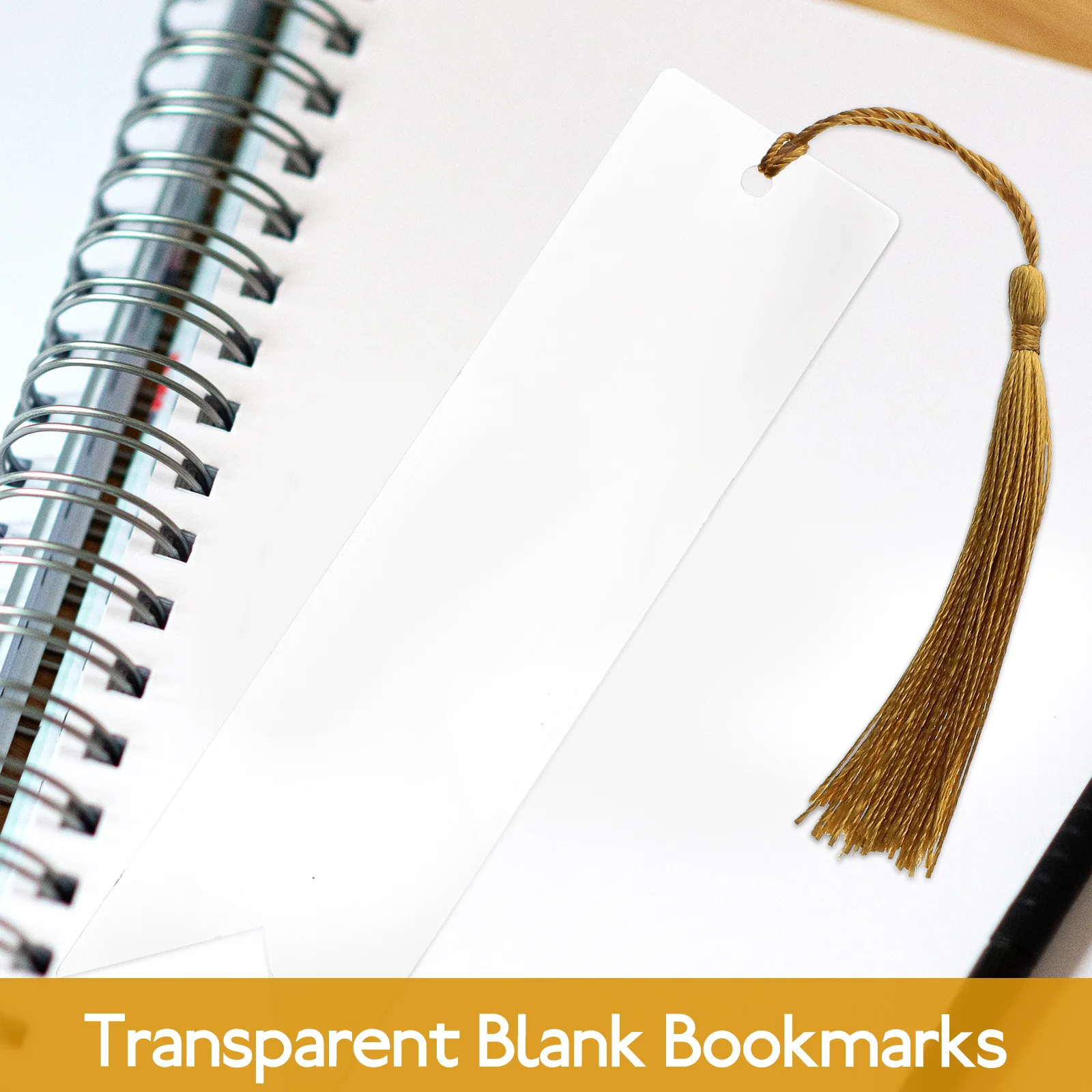 

12Pcs Acrylic Bookmarks Blank Clear Tassels Pendant DIY Decorative Page Marker Acrylic Bookmark Blank Clear Bookmarks