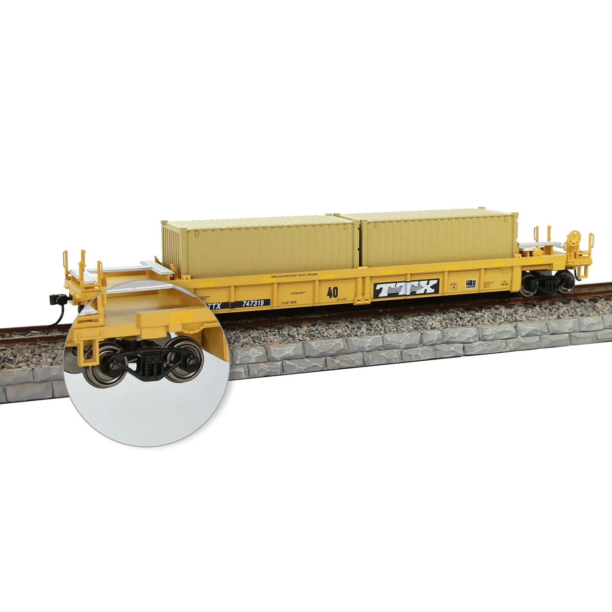 Evemodel Trains Part 2pcs HO Scale 1:87 Roller Bearing Truck with 33\