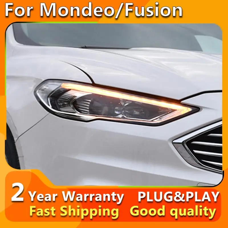 Car Styling for Ford Fusion Headlights 2017-2020 Mondeo LED Headlight Dynamic Signal Animation DRL Bi Xenon Auto Accessories