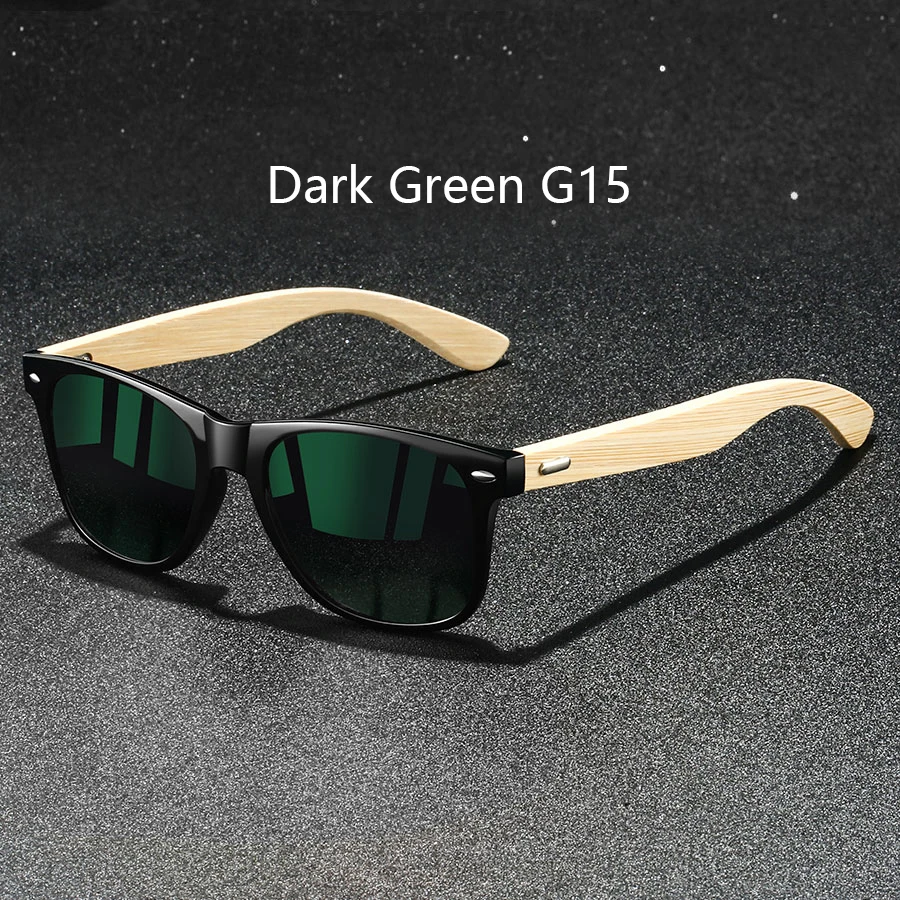 Mode Bamboe Hout Vintage Vierkante Zonnebril Houten Mannen Vrouwen Luxe Merk Designer Zonnebril Rijden Vissen UV400 Brillen