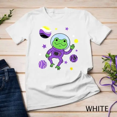 Nonbinary Pride Frog In Space Nonbinary Unisex T-shirt