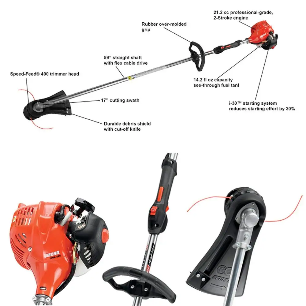 Brush Cutter Attachment Compatible Gas String Trimmer 21.2CC 17" Cutting Width Kit