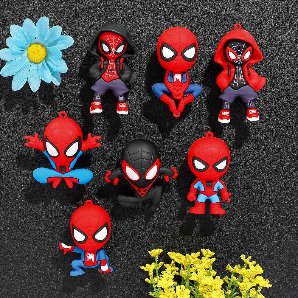 Nuevos imanes de nevera de PVC estéreo 3D para niños, juguetes de dibujos animados de Spider-Man para decoración de refrigerador, juguete magnético para niños