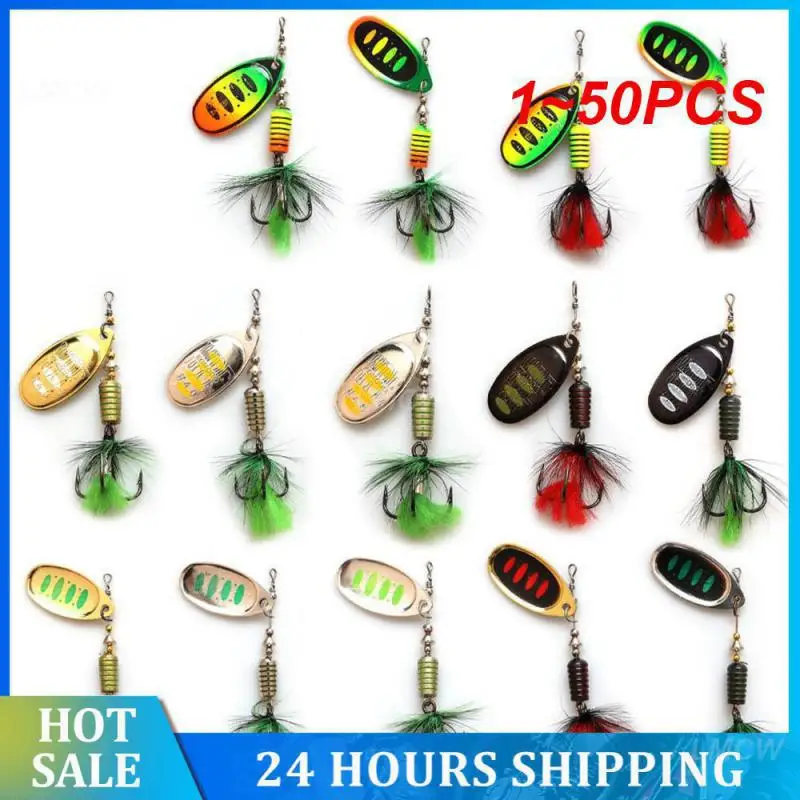 1~50PCS Luya Sequined Metal Bait Bionic Realistic Artificial Fake Bait Fishing Tools Hard Bait Brass Fine-tuning Road Bait