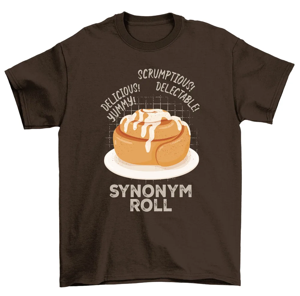 Synonym Roll Delicious Yummy Grammar English Teacher T-Shirt Men Women High Quality 100%Cotton Short Sleeve