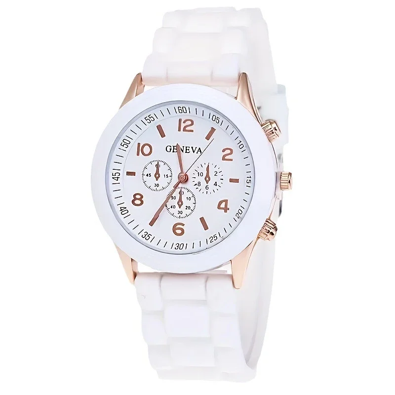 Juego de reloj de cuarzo y pulsera en forma de corazón, cronometraje preciso, estilo informal de moda, Regalos perfectos de San Valentín, 4 piezas