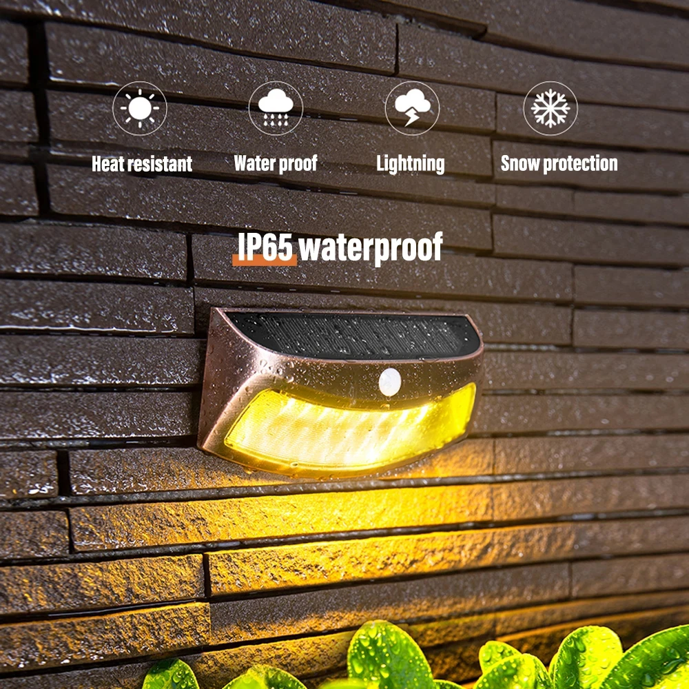 Solar Motion Sensor Light LED Wall Lamp Outdoor Waterproof Intelligent Light Control Garden Decorative Landscape Street Lantern