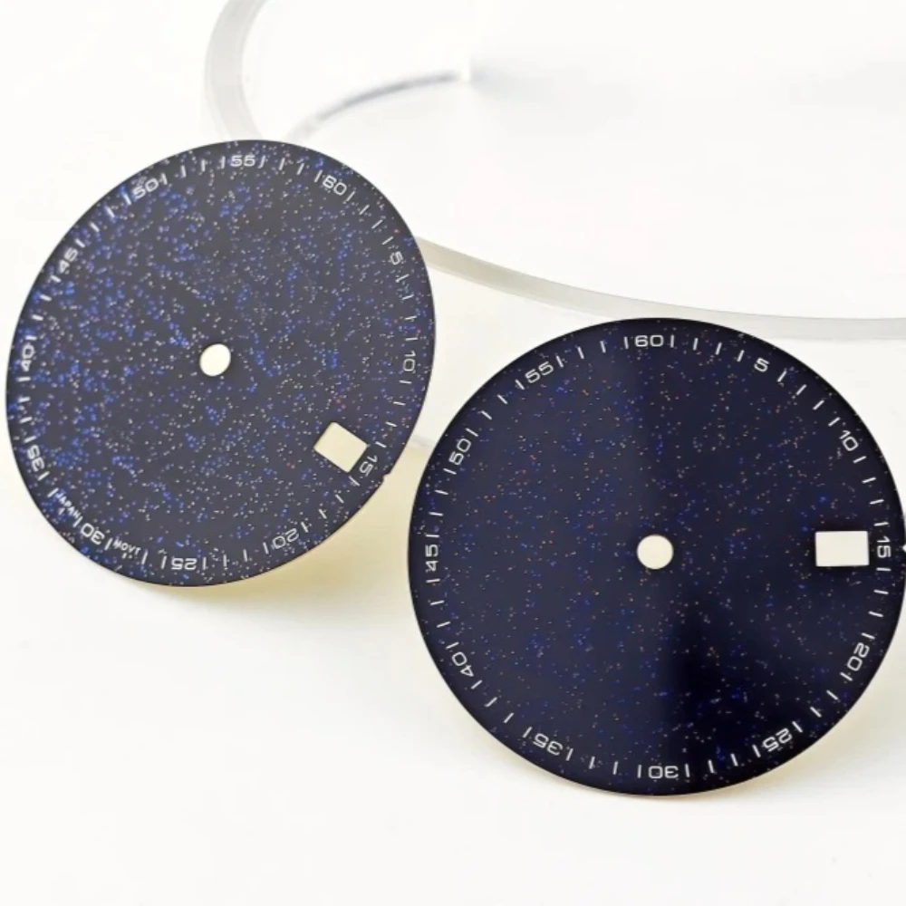 

New 28.5mm No Logo Blue Starry Sky Watch Dial Arabic for Datejust NH35/NH36 Automatic Movement Case Mod Parts