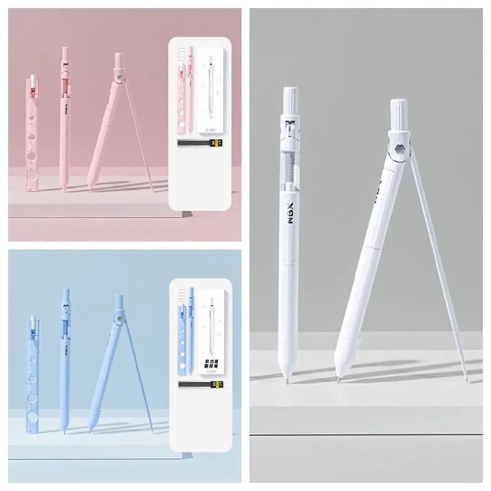 Presisi tinggi kompas penggaris pensil penghapus gambar kompas matematika alat tulis dapat disesuaikan kompas geometri perlengkapan sekolah