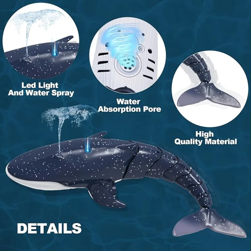 2.4G สมาร์ท Rc รีโมทคอนโทรลปลาวาฬชาร์จ Bionic ไฟฟ้ามอเตอร์ปลาจําลองโยกปลาฤดูร้อนเด็กน้ําของเล่น