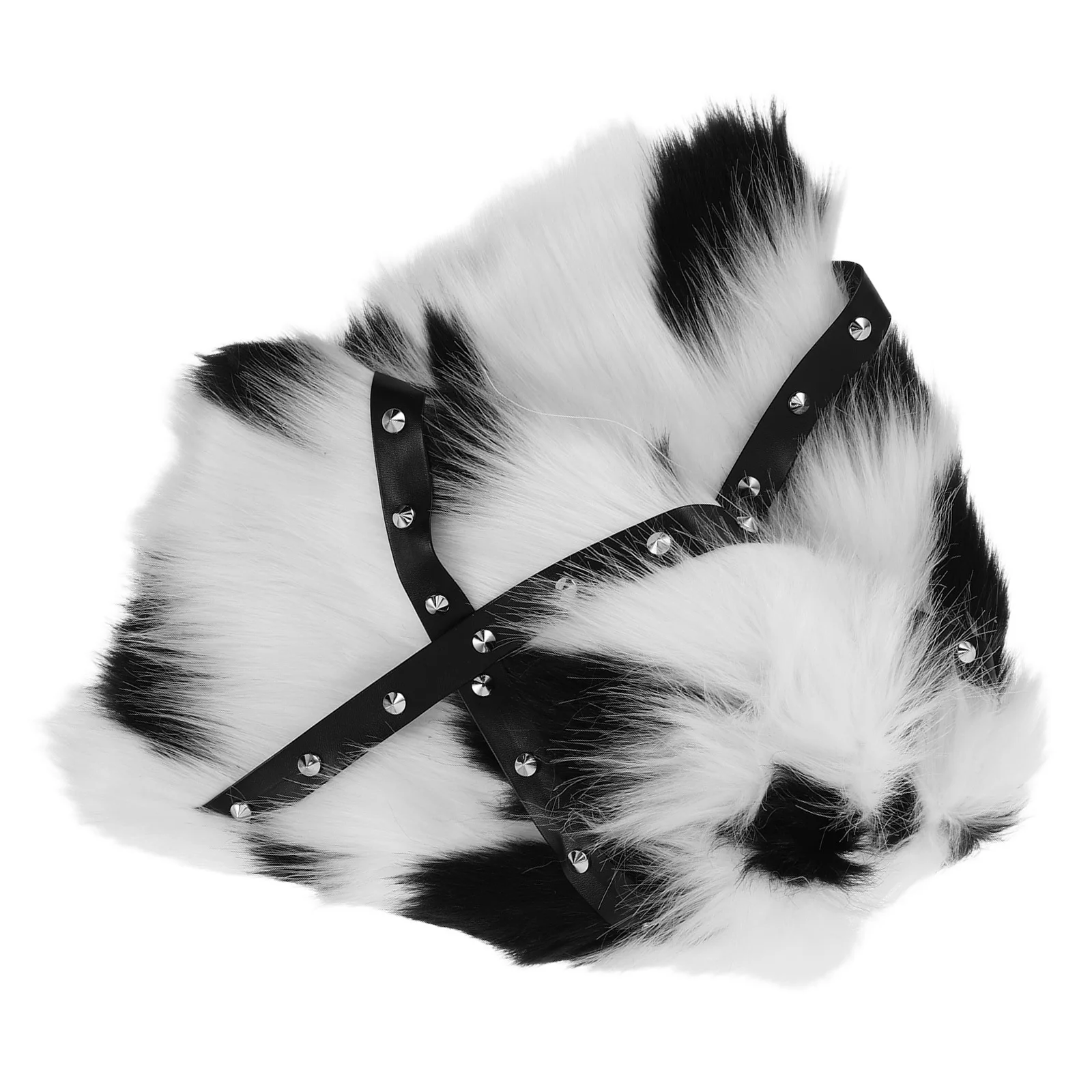 1 пара из искусственных гетр с коровьим принтом, дизайн с шипами в стиле панк для женщин, манжеты для ботинок, уютный зимний наряд, аксессуар, праздничная мода