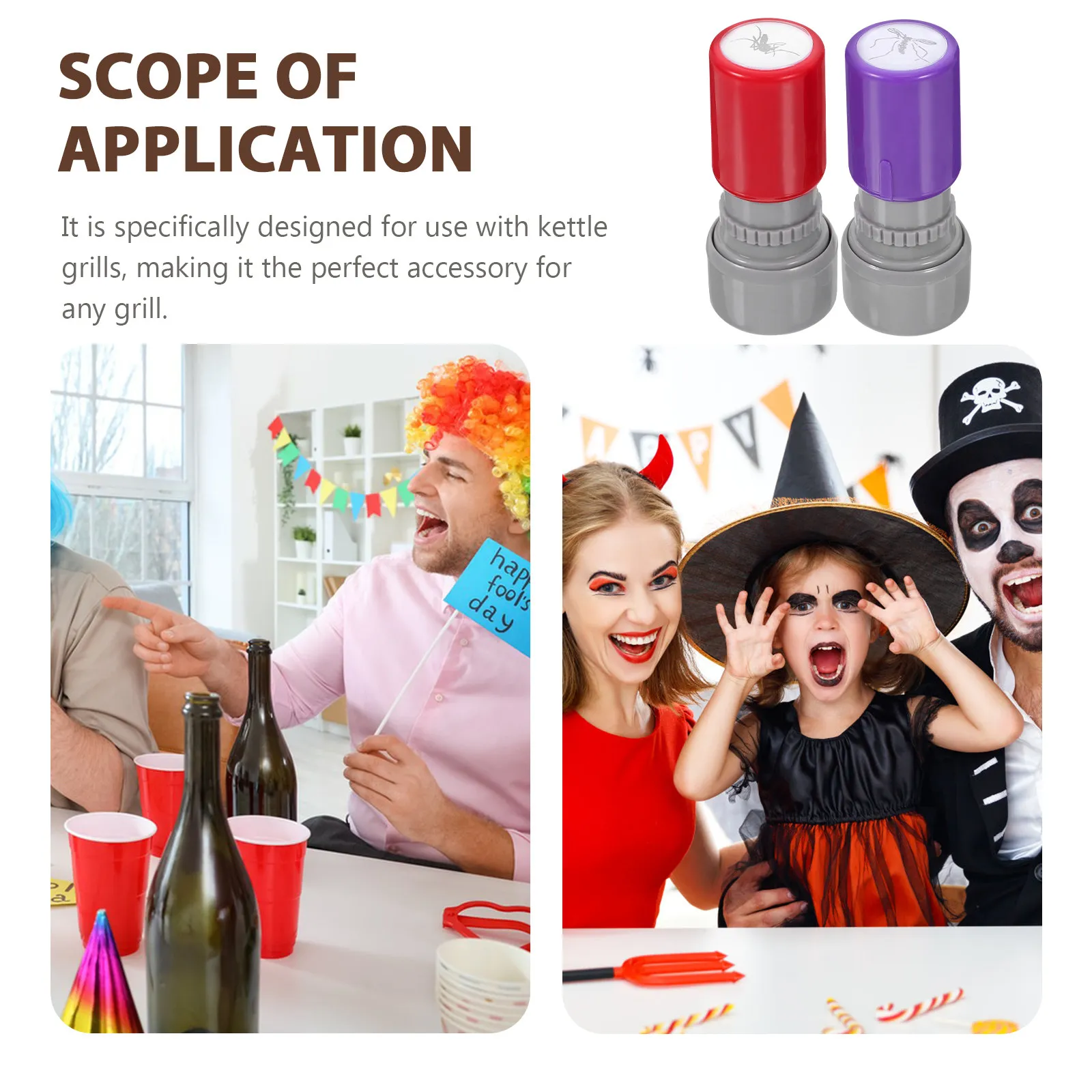 2 Stück Fake-Stempel Selbstfärbend für Halloween-Partys, Scherzartikel, Interaktive Requisiten, Neuheit-Gag-Geschenk