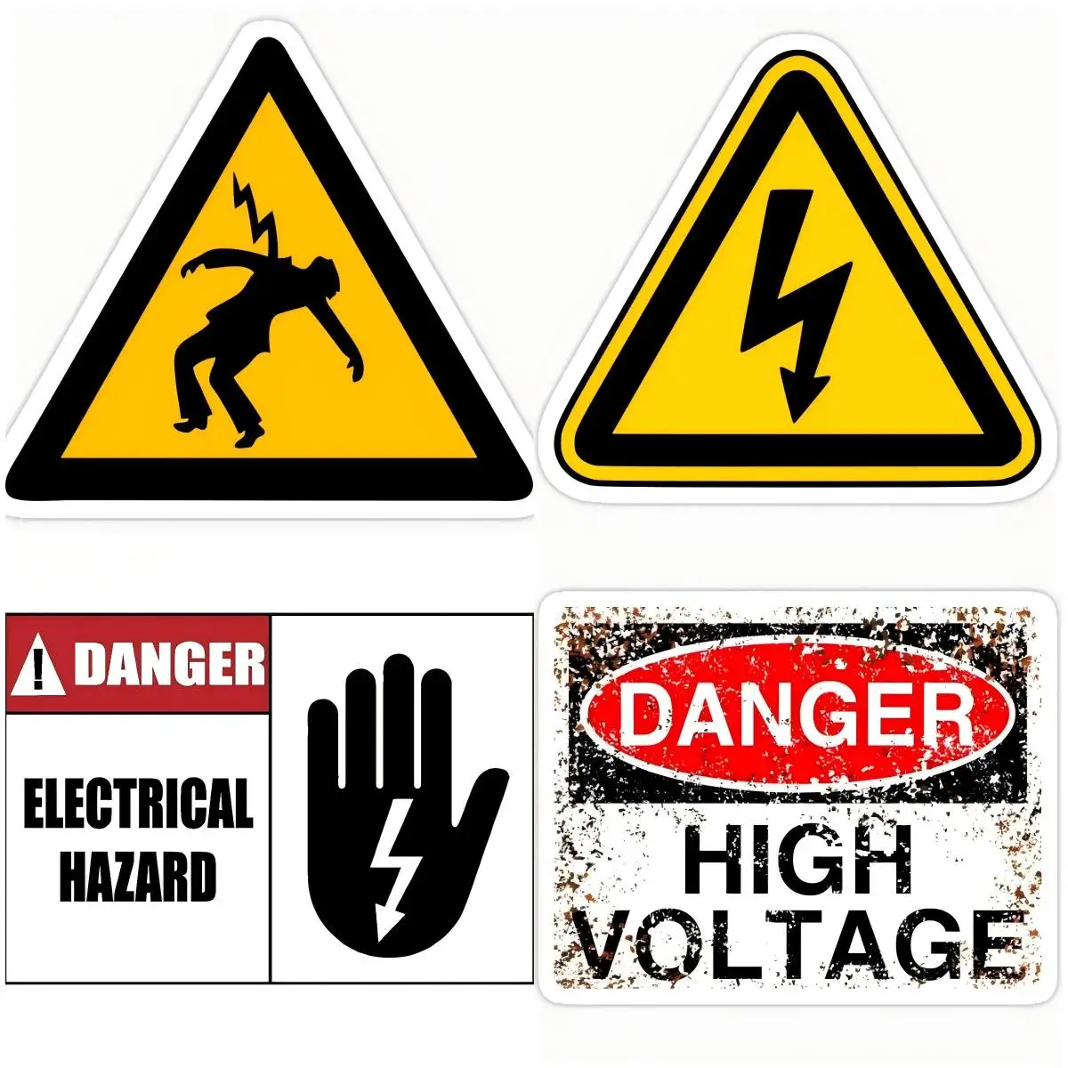 

Danger Electric High Voltage Car Stickers Creative Simple Decals Waterproof Car Label Vehicle Motorcycle Decoration